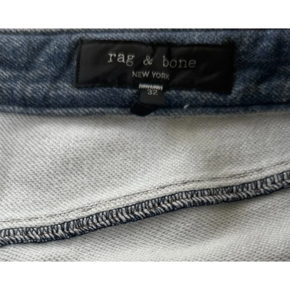 Rag & Bone Miramar Fit 4 Straight Pant Men Sz 32x30 Blue Knit Jeans Comfy NWOT